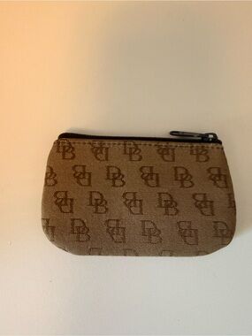 Dooney & Bourke Tan/Brown Signature Coin Pouch